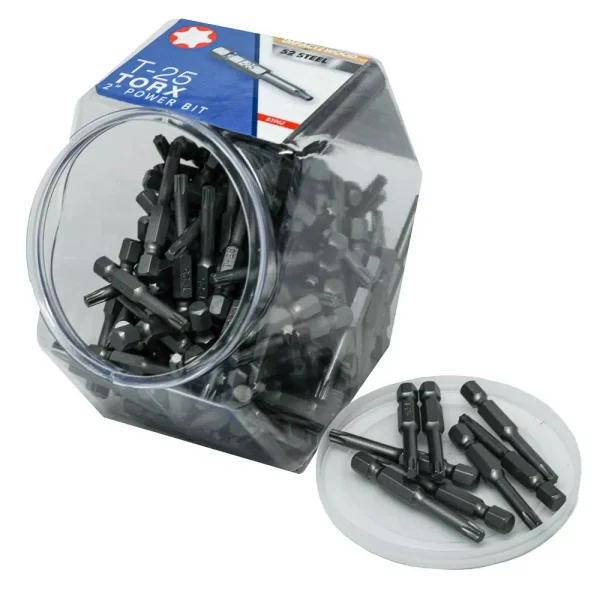 Mayhew Bestway T25 Torx Power Bits, 2 in. Length (150-Pack)