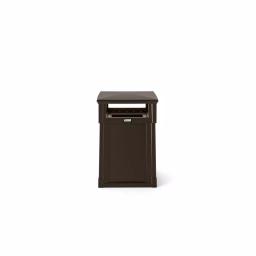 Suncast Commercial 35 Gal. Java Outdoor Trash Can with Attached Lid thumbnail 2