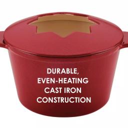 Rachael Ray 1.5-Quart Cast Iron Fondue Pot Set with Red Shimmer Enamel Finish thumbnail 3