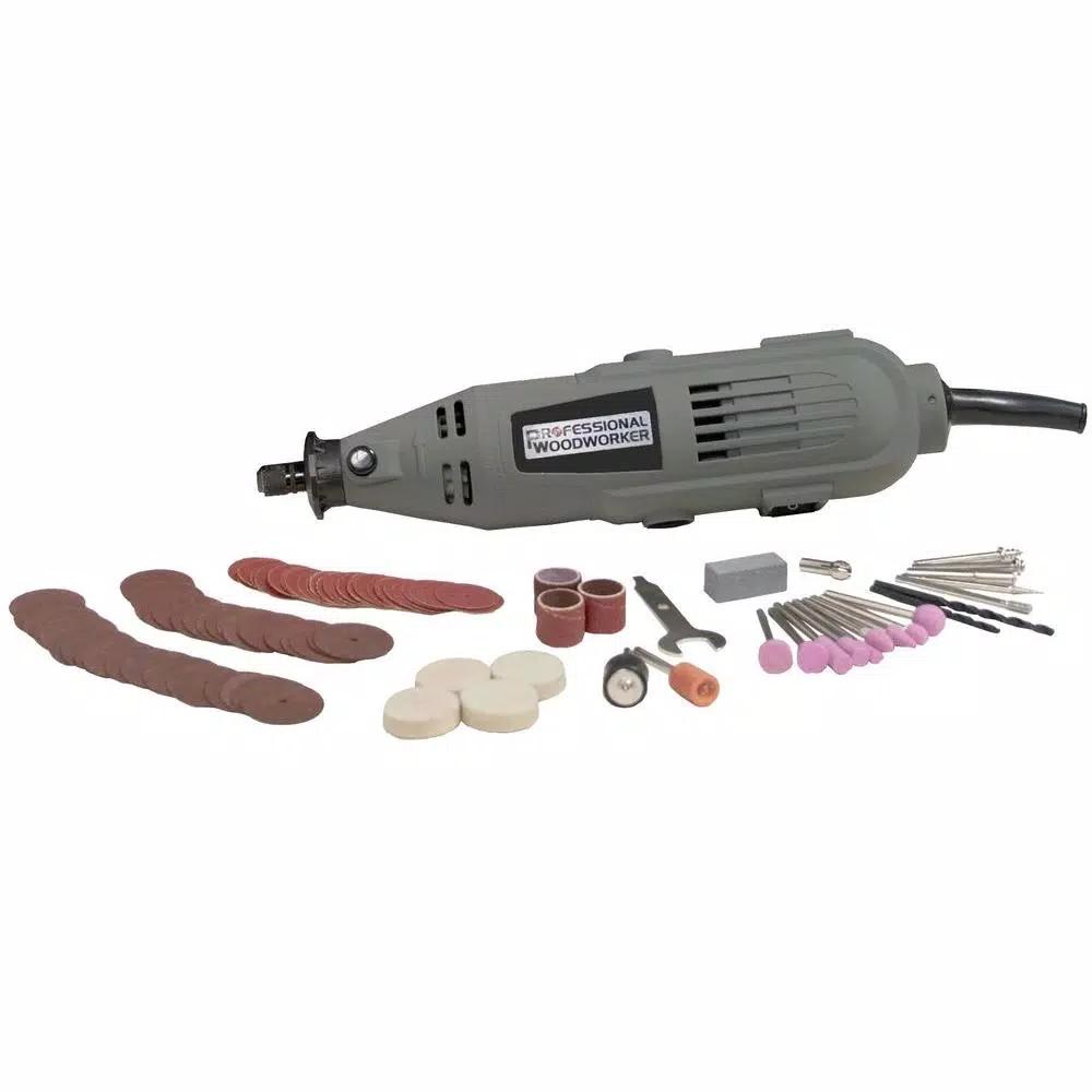 Professional Woodworker 100-Piece Rotary Tool Kit, 135W, 10,000-32,000 RPM