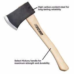 ECHO 14 in. Hickory Handle Hatchet with High Carbon Steel Blade thumbnail 2