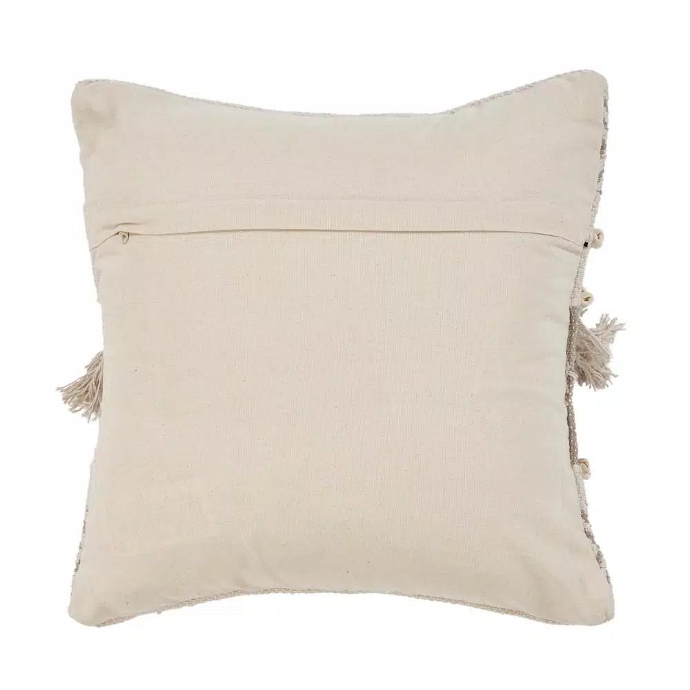 LR Resources Farmhouse Beige and Natural Geometric Chevron Throw Pillow, 20 x 20 in.