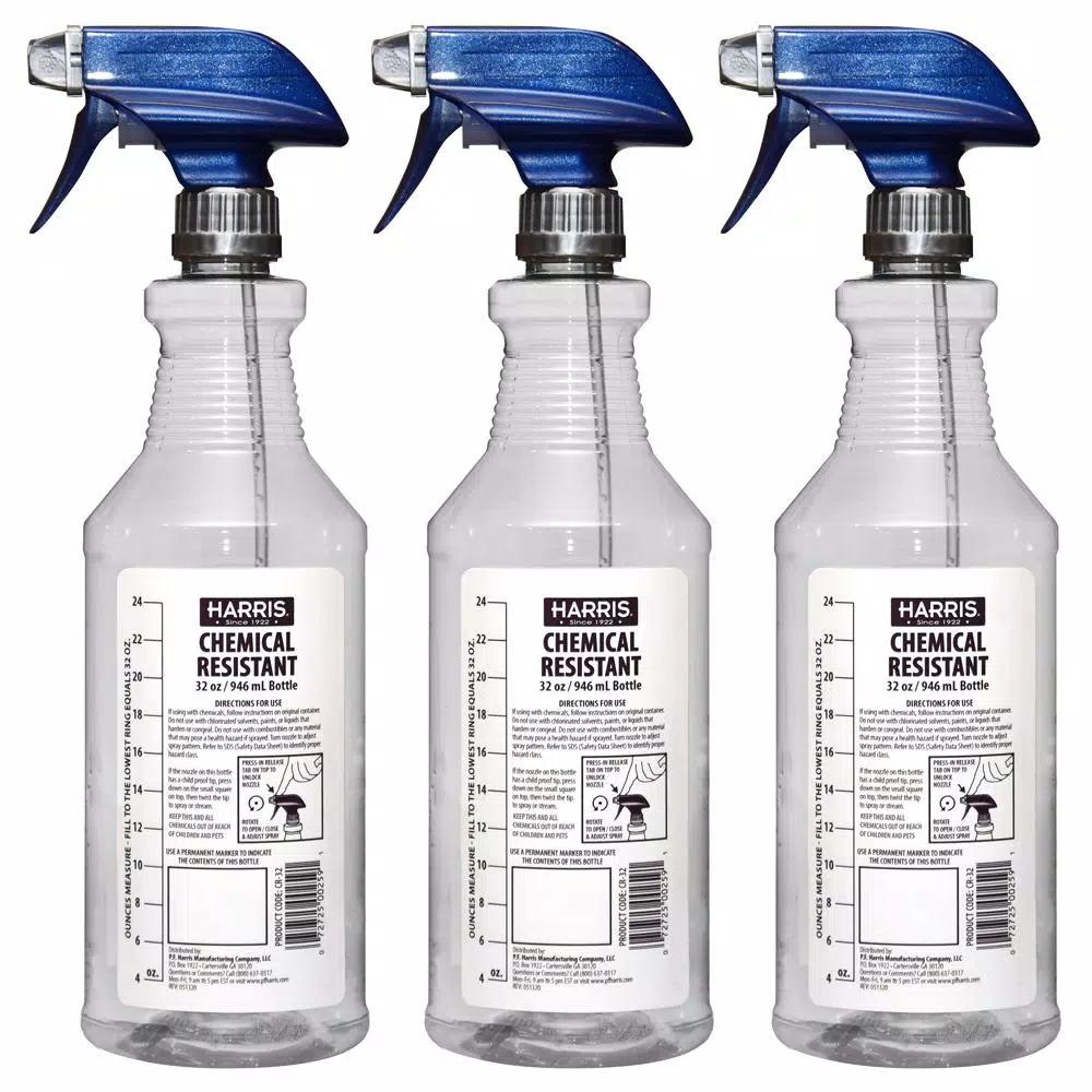Harris 32 oz. Heavy-Duty Chemical Resistant Pro Spray Bottle (3-Pack)