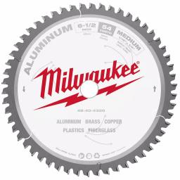 Milwaukee 6-1/2 in. 54T Carbide Aluminum and Metal Cutting Circular Saw Blade thumbnail 1