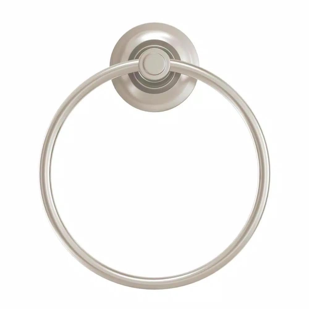 Glacier Bay Cooperton Brushed Nickel Towel Ring - Modern Zinc Hand Towel Holder