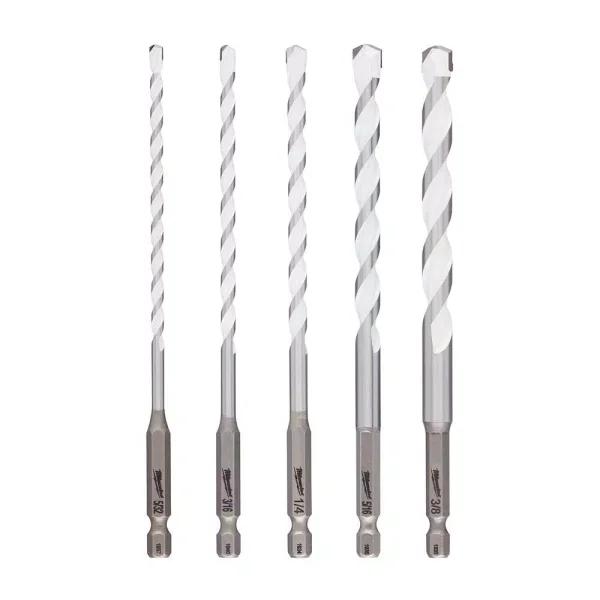 Milwaukee SHOCKWAVE Carbide Multi-Material Drill Bits Set, 5-Piece