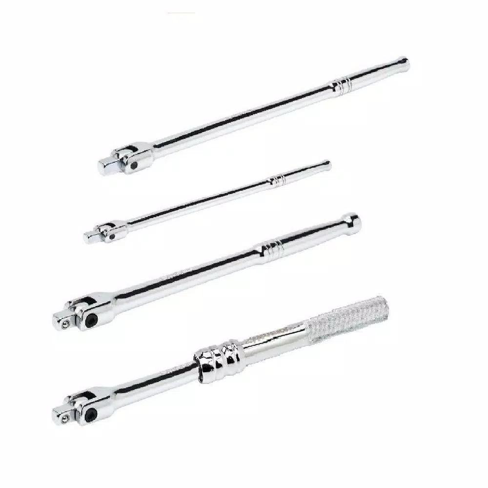 Husky 4-Piece Breaker Bar Set with 3/8 in. and 1/2 in. Drive Sizes