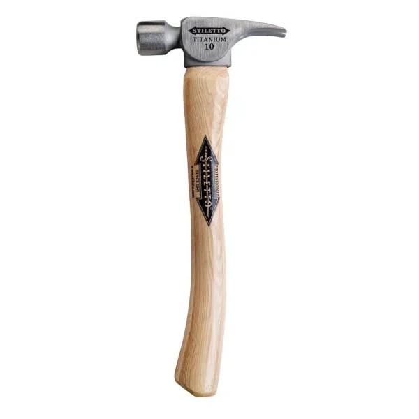 Stiletto FH10C 10 oz. Titanium Smooth Face Hammer with 14.5 in. Curved Hickory Handle