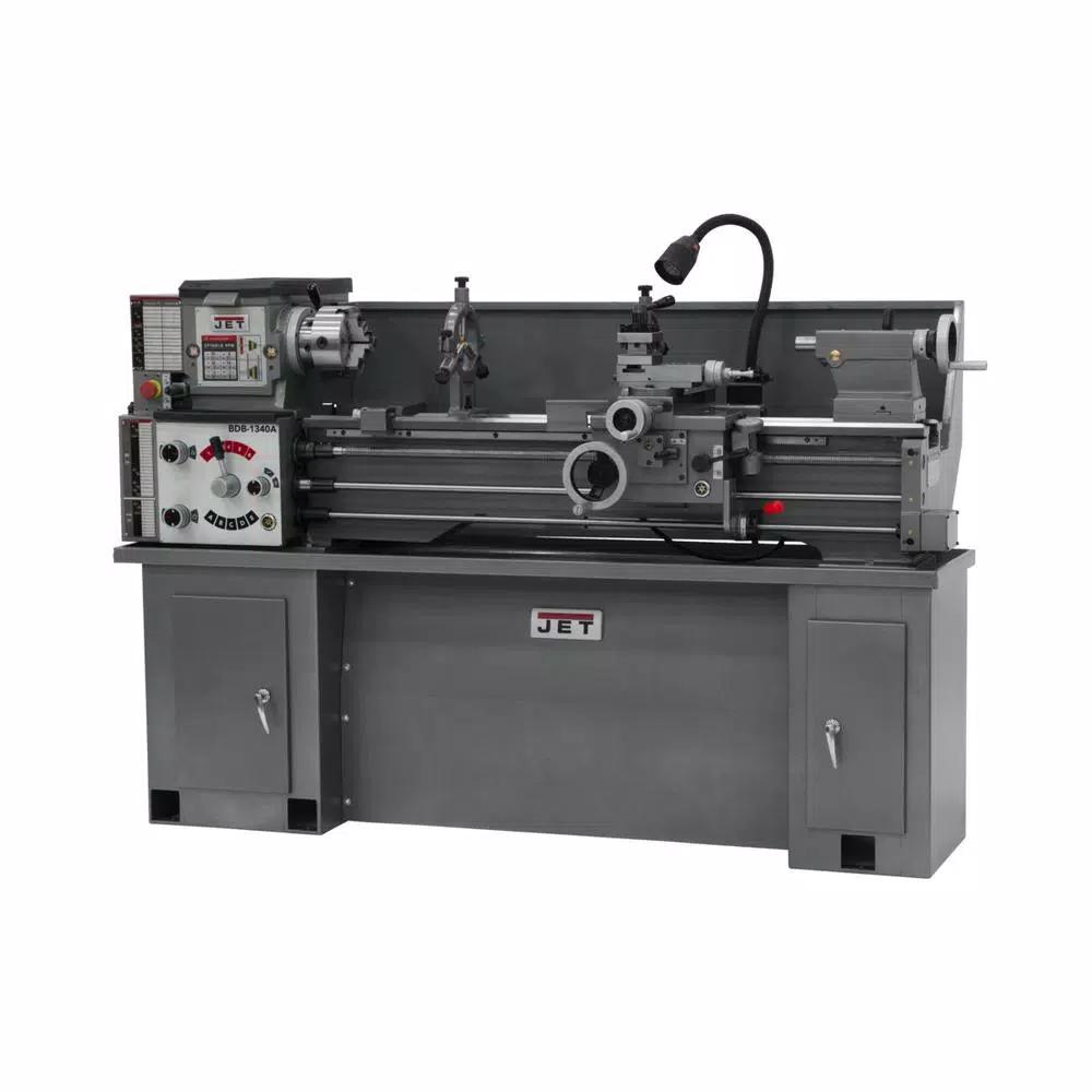 Jet BDB-1340A 13 in. x 40 in. Belt Driven Metalworking Bench Lathe with Stand, 2 HP, 230V