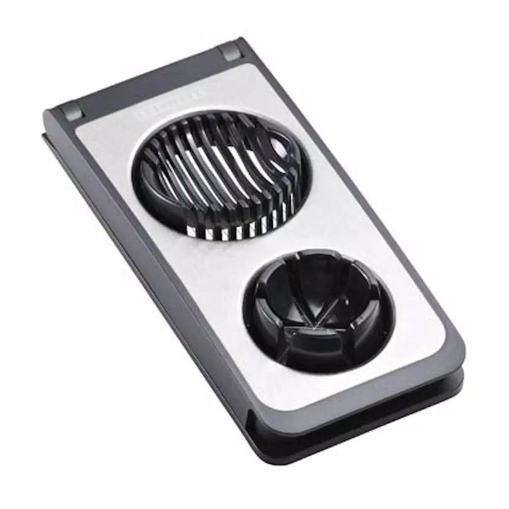 HOUSEHOLD ESSENTIALS Leifheit 3-in-1 Stainless Steel Egg Slicer - Wedges, Round, and Oval Slices