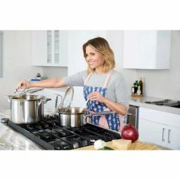 CookCraft by Candace 3 qt. Tri-Ply Stainless Steel Sauce Pan with Patented Latch Glass Lid thumbnail 2