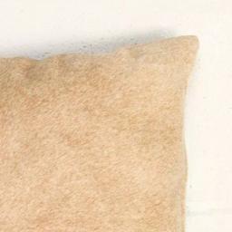 HomeRoots Josephine Tan Solid Color Cowhide Throw Pillow Set of 2 - 12 x 20 in. thumbnail 2
