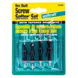 Wolfcraft 4-Piece High Speed Steel Wood Countersink and Screw Setter Set thumbnail 2