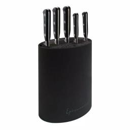 Epicureanist Modern Black Plastic Kitchen Caddy - Multi-Compartment Flatware & Utensil Organizer thumbnail 1