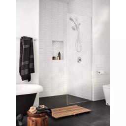 Unbranded Adler 3-Piece Chrome Bathroom Hardware Set with Adjustable 18-24 in. Towel Bar thumbnail 7