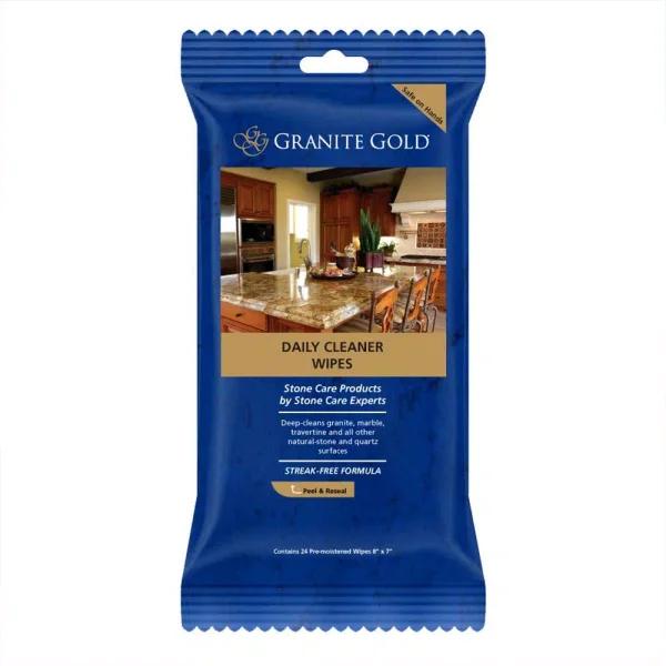 Granite Gold Daily Cleaner Wipes for Natural Stone and Quartz, 24 Count
