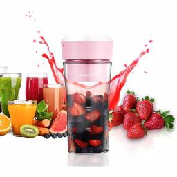 Geek Chef 10 oz. Portable Juicer Blender, Pink Personal Masticating Juicer with Magnetic Charging thumbnail 6