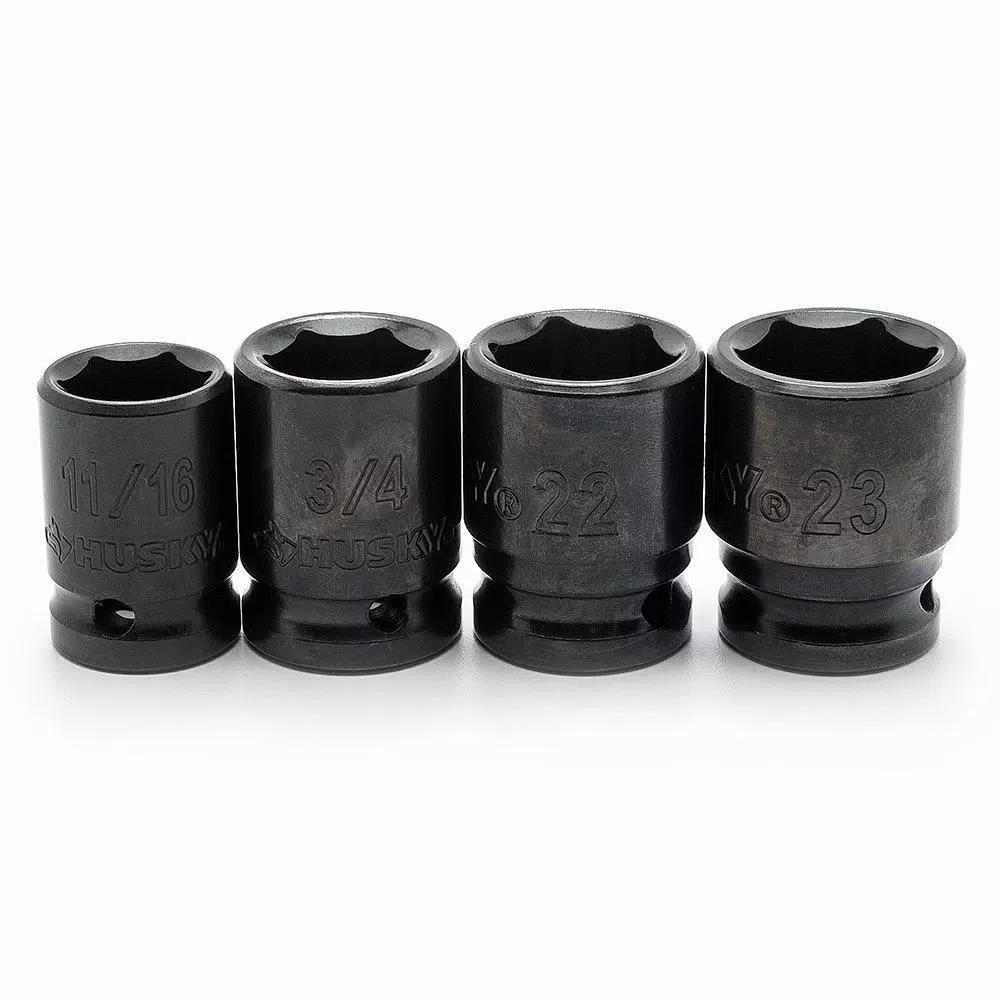 Husky 108-Piece 3/8 in. and 1/2 in. Drive Master Impact Socket Set
