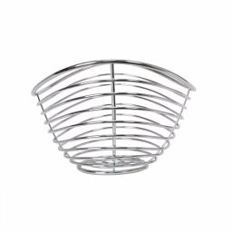 Spectrum Opus Chrome Steel Fruit Bowl - Decorative Countertop Produce & Bread Basket thumbnail 2