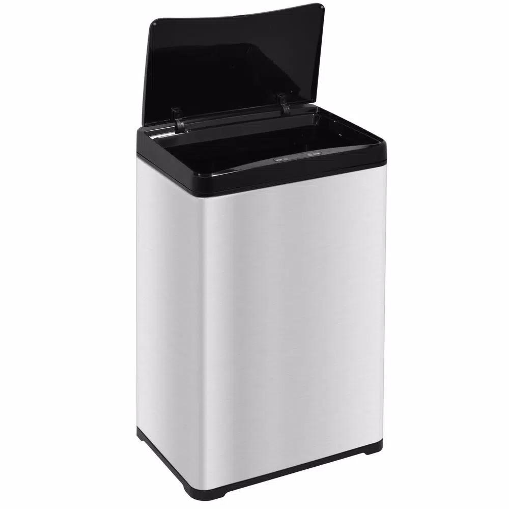 Innovaze 10.6 Gallon Stainless Steel Motion Sensing Touchless Kitchen Trash Can, Fingerprint Resistant