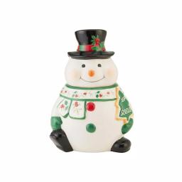 Pfaltzgraff Winterberry 2-Piece Snowman Cookie Jar thumbnail 1