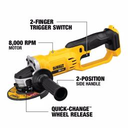 DEWALT 20V MAX XR Brushless 3-Speed Oscillating Multi-Tool & 4.5 in. Grinder Kit with 2.0Ah Battery thumbnail 12