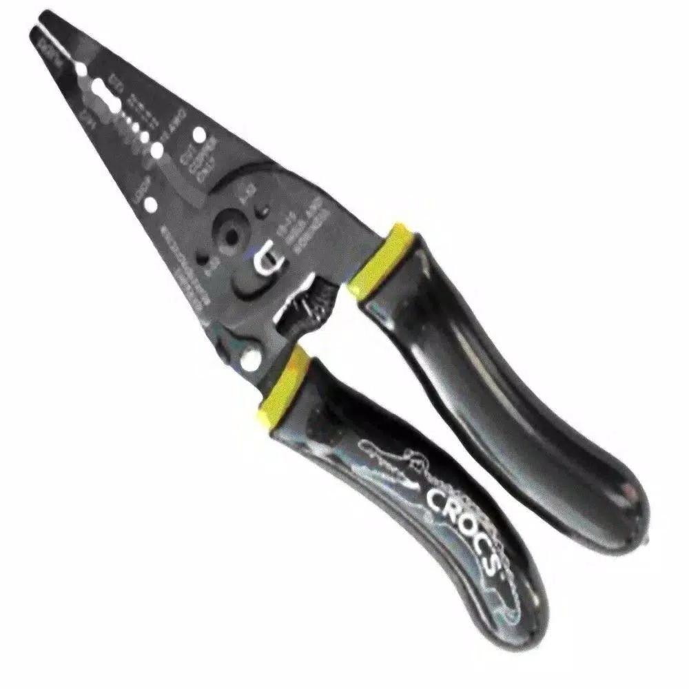 Rack-A-Tiers Croc's Needle Nose Wire Stripper and Cutter with Glow-in-the-Dark Ergonomic Handles