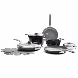 GreenPan Levels Essential 10-Piece Aluminum Ceramic Nonstick Cookware Set, Gray thumbnail 1
