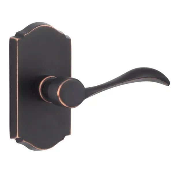 Sure-Loc Hardware Sure-Loc Sandstone Vintage Bronze Passage Door Lever, Left-Handed, Solid Brass