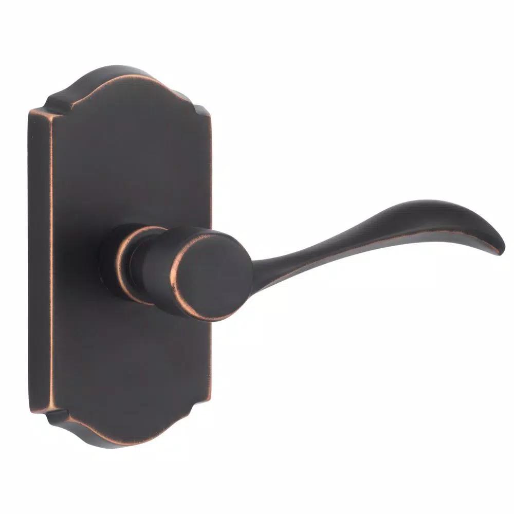 Sure-Loc Hardware Sure-Loc Sandstone Vintage Bronze Passage Door Lever, Left-Handed, Solid Brass