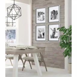 Kate and Laurel Gibson 11 x 14 in. Gallery Wall Picture Frame Set, Matted to 8 x 10 in., Gray and White (Set of 4) thumbnail 6