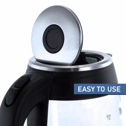 MegaChef Mega Chef 1.8L Glass and Stainless Steel Electric Tea Kettle thumbnail 5