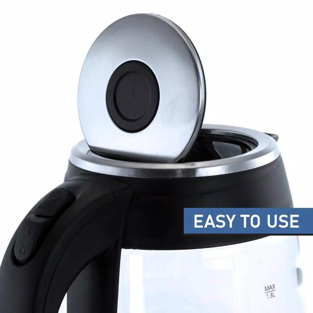 MegaChef Mega Chef 1.8L Glass and Stainless Steel Electric Tea Kettle