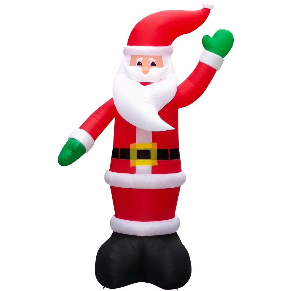 Fraser Hill Farm 20 ft. Pre-Lit Traditional Santa Christmas Inflatable