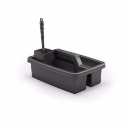 Suncast Commercial Housekeeping Cart Caddy with Toilet Brush and Holder thumbnail 1