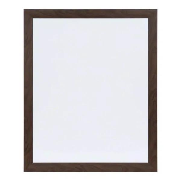 DesignOvation Kate and Laurel Beatrice Walnut Brown Rectangle Magnetic Dry Erase Memo Board