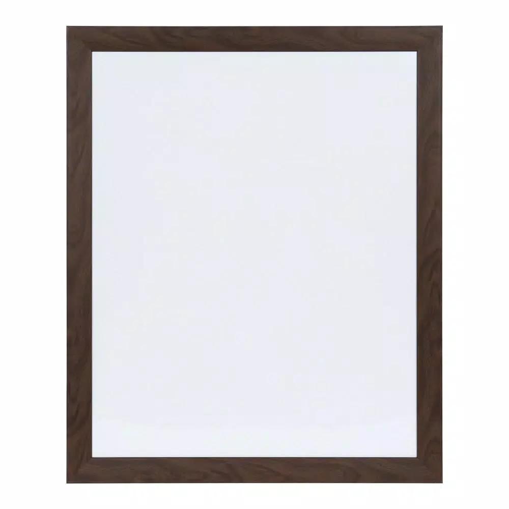 DesignOvation Kate and Laurel Beatrice Walnut Brown Rectangle Magnetic Dry Erase Memo Board
