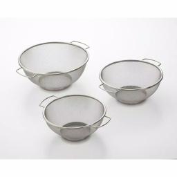 ExcelSteel Stainless Steel Fine Mesh Colander Set with Resting Base (Set of 3) thumbnail 1