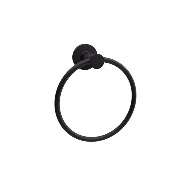 Glacier Bay Lucien Matte Black Towel Ring