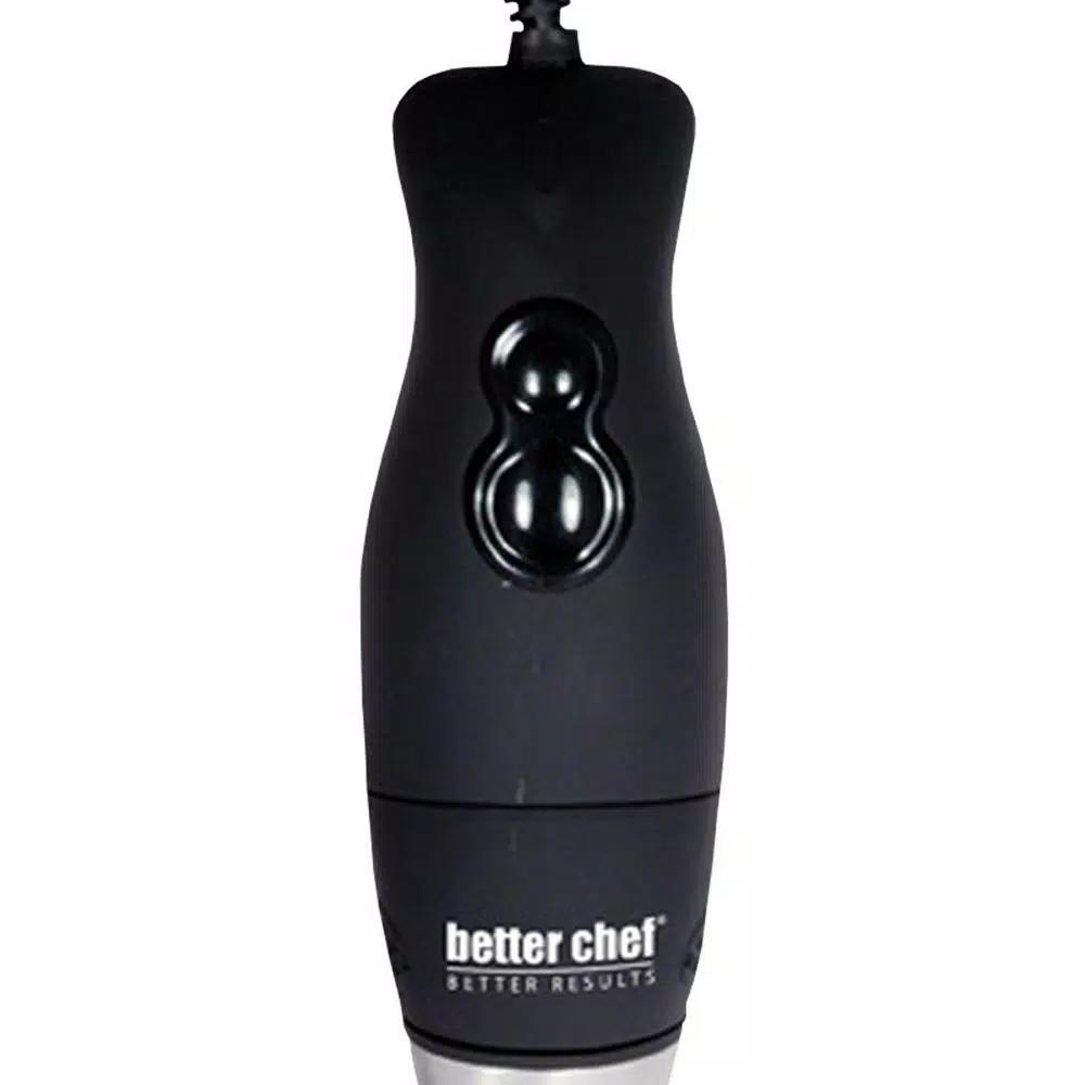 Better Chef 2-Speed Black Handheld Mixer with Comfort Grip and Stainless Steel Attachments, 200W