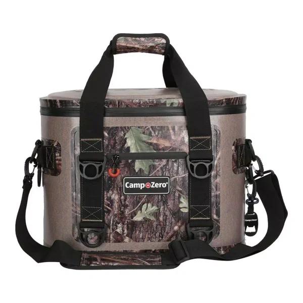 Camp-Zero 13.9 Qt. Soft Cooler, 20-Can Capacity, Beige and Camo