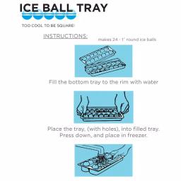 Hutzler 1 in. Natural Ice Ball Mold Ice Tray (3-Pack) - 72 Ice Spheres Total thumbnail 5