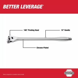 Milwaukee 1/2 in. Drive 15 in. Breaker Bar with 180° Swivel Head thumbnail 2