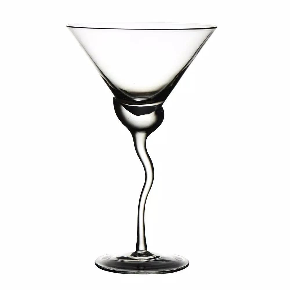 Abigails Martini 13 oz. Glass with Wavy Stem, Set of 4