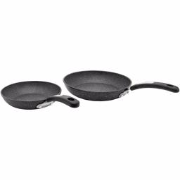 Starfrit The Rock 2-Piece Aluminum Nonstick Frying Pan Set, Black thumbnail 2