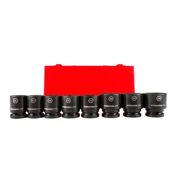 Steelman PRO 79273 3/4 in. Drive 6-Point Metric Impact Socket Set, 8-Piece