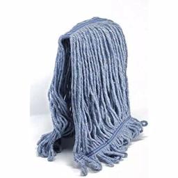 Kleen Handler Heavy Duty Commercial String Mop Refill, Blue Cotton Looped End, 3-Pack thumbnail 2