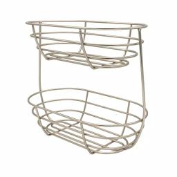 Spectrum Euro 2-Tier Small Fruit and Snack Server, Steel thumbnail 3