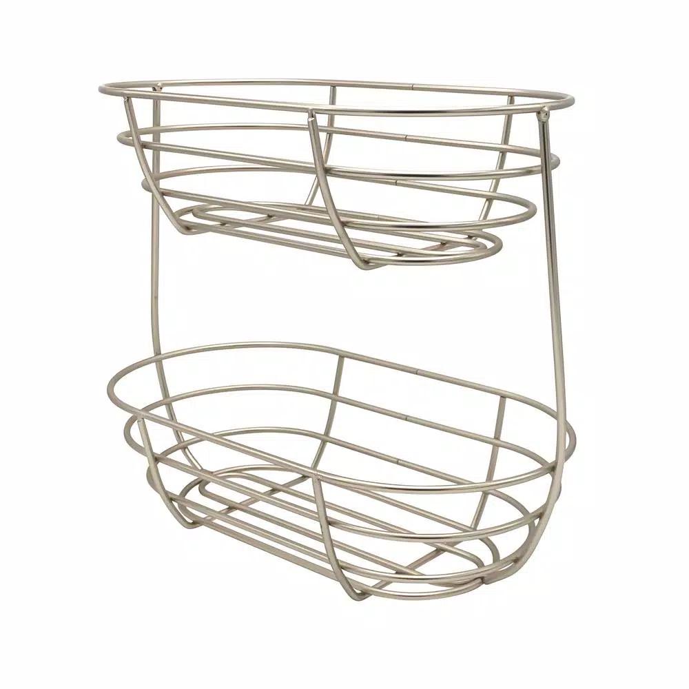 Spectrum Euro 2-Tier Small Fruit and Snack Server, Steel
