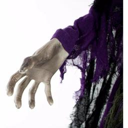 Haunted Hill Farm 6 ft. Animated Skeleton Witch Halloween Prop with Multi-Color Light Effects thumbnail 5